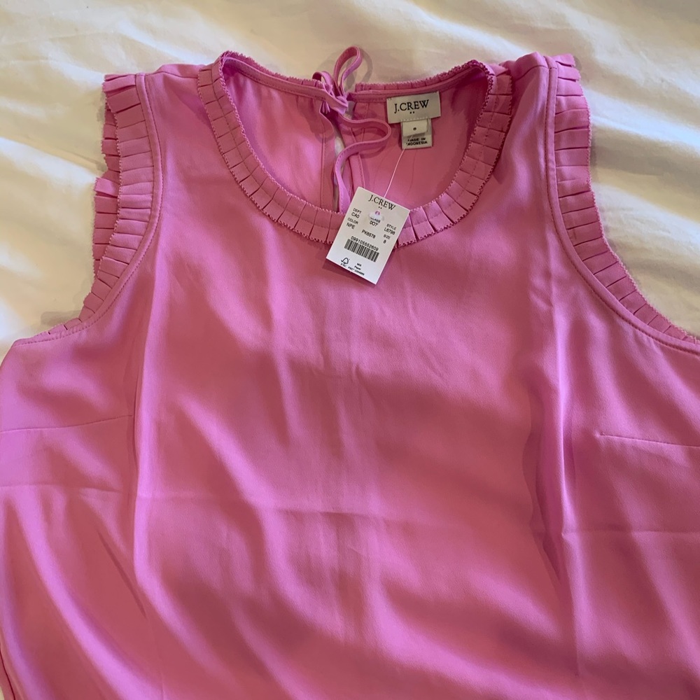 JCrew Factory Sz 8 Lilac Blouse with detailed Trim